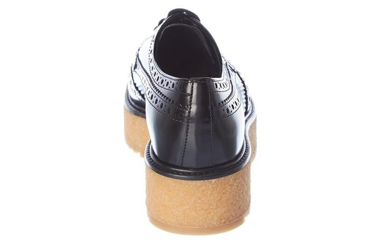 Lookbook (W) Prada Leren Plateau Veterschoenen Loafers ''Zwart'' 1E254M_P39_F0632