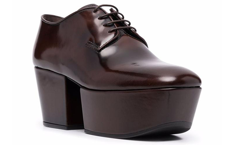 Lookbook (Women) Prada Leather Platform Shoes 'Brown' 1E722M_P39_F0038