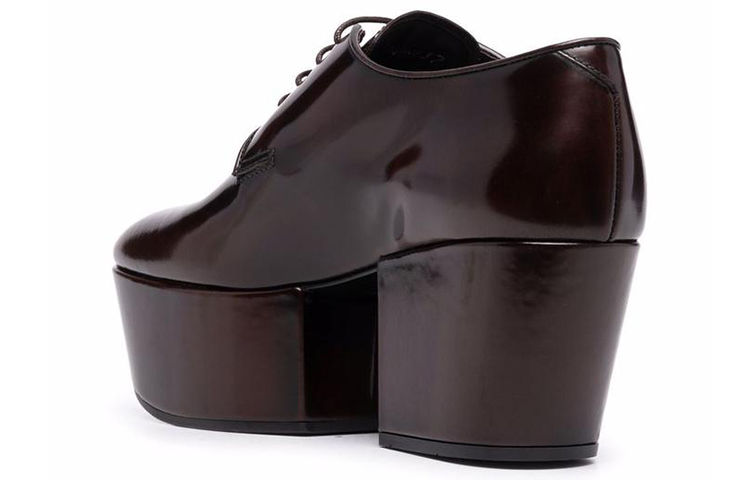 Shop (Women) Prada Leather Platform Shoes 'Brown' 1E722M_P39_F0038