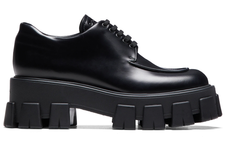 Order (W) Zapatos Derby Prada Monolith de Ternera Cepillada 'Negros' 1E708L_B4L_F0002_F_A055