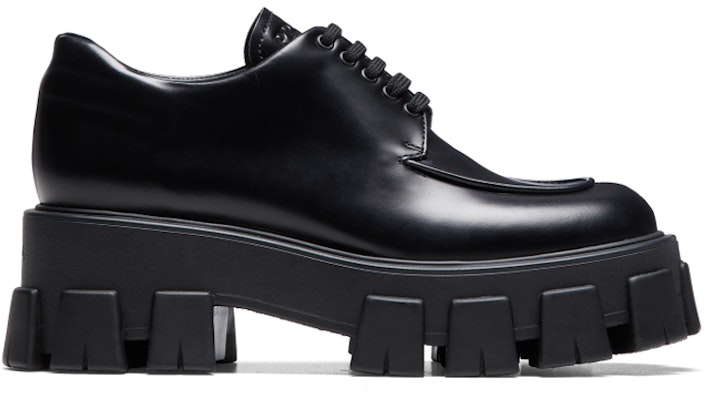 (Women) Prada Monolith Brushed Calf Derby Shoes 'Black' 1E708L_B4L_F0002_F_A055 Order (Women) Prada Monolith Brushed Calf Derby Shoes 'Black' 1E708L_B4L_F0002_F_A055