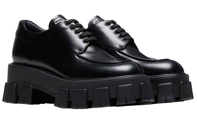 Lookbook (W) Zapatos Derby Prada Monolith de Ternera Cepillada 'Negros' 1E708L_B4L_F0002_F_A055