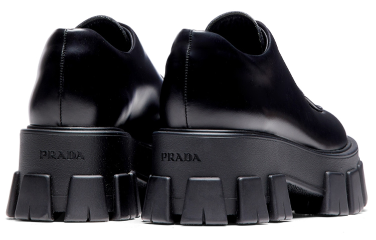 Purchase (W) Zapatos Derby Prada Monolith de Ternera Cepillada 'Negros' 1E708L_B4L_F0002_F_A055