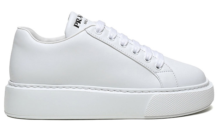 (W) Prada Leather Platform Sneakers 'White' 圖 2