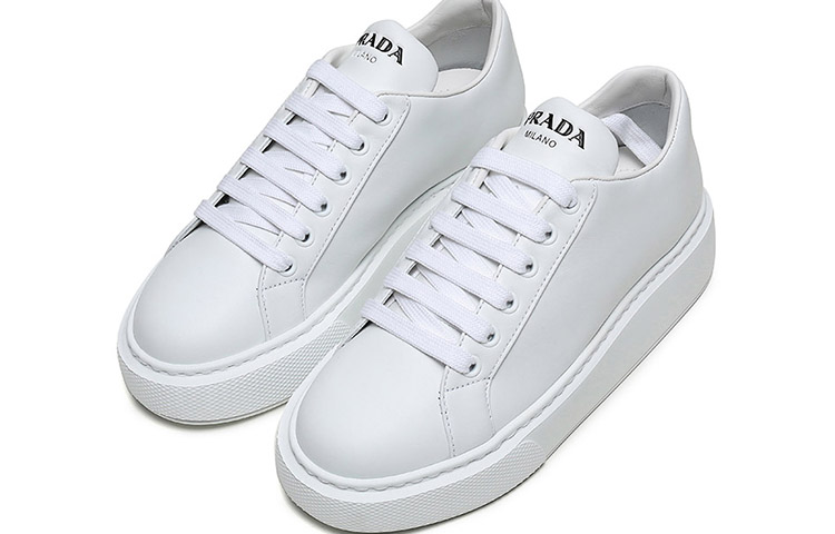 (W) Prada Leather Platform Sneakers 'White' 圖 3