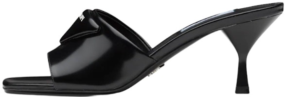 (Women) Prada Leather Pointed-Toe Stiletto Fashion Slide 6.5cm 'Black' 1XX590_055_F0002_F_065 (Women) Prada Leather Pointed-Toe Stiletto Fashion Slide 6.5cm 'Black' 1XX590_055_F0002_F_065