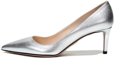 (Women) Prada Leather Pointed High Heels 'Silver' 1I834I_3A9S_F0118_F_065 (Women) Prada Leather Pointed High Heels 'Silver' 1I834I_3A9S_F0118_F_065