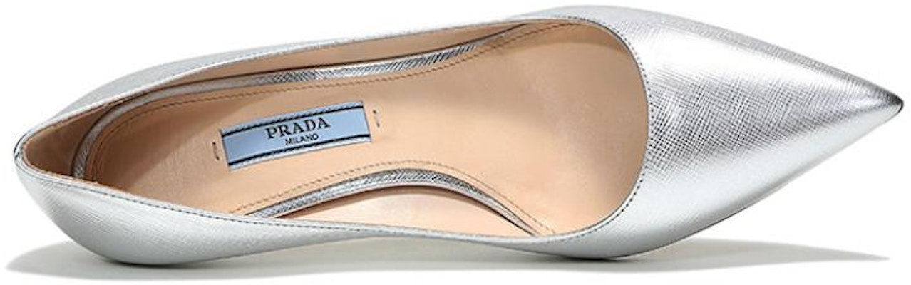 (Women) Prada Leather Pointed High Heels 'Silver' 1I834I_3A9S_F0118_F_065 Purchase (Women) Prada Leather Pointed High Heels 'Silver' 1I834I_3A9S_F0118_F_065