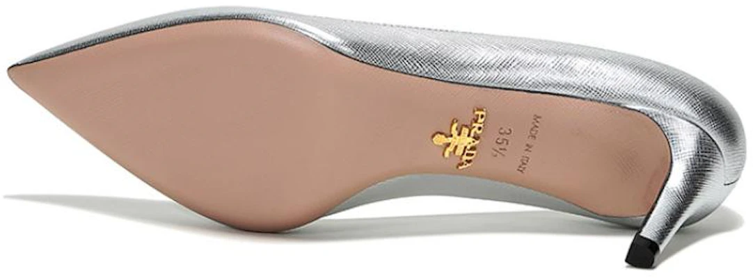 (W) Escarpins Pointus en Cuir Prada ''Argent'' 1I834I_3A9S_F0118_F_065 Details for (W) Escarpins Pointus en Cuir Prada ''Argent'' 1I834I_3A9S_F0118_F_065
