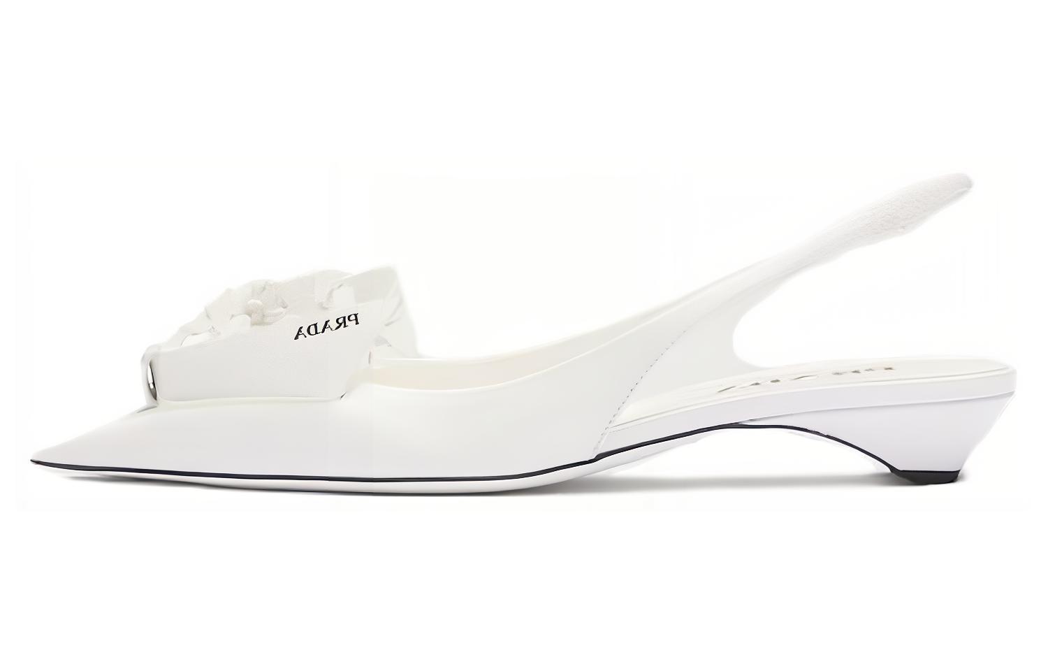(Women) Prada Leather Pointed Toe 'Fashion White' 1I317N_055_F0009_F_025