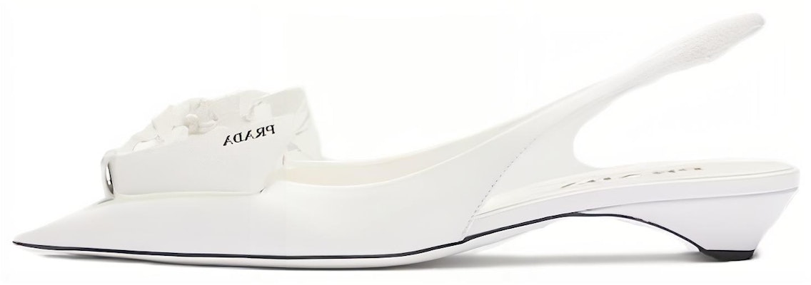 (Women) Prada Leather Pointed Toe 'Fashion White' 1I317N_055_F0009_F_025 Buy (Women) Prada Leather Pointed Toe 'Fashion White' 1I317N_055_F0009_F_025