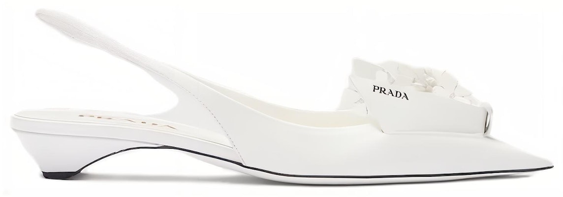 (Women) Prada Leather Pointed Toe 'Fashion White' 1I317N_055_F0009_F_025 Order (Women) Prada Leather Pointed Toe 'Fashion White' 1I317N_055_F0009_F_025