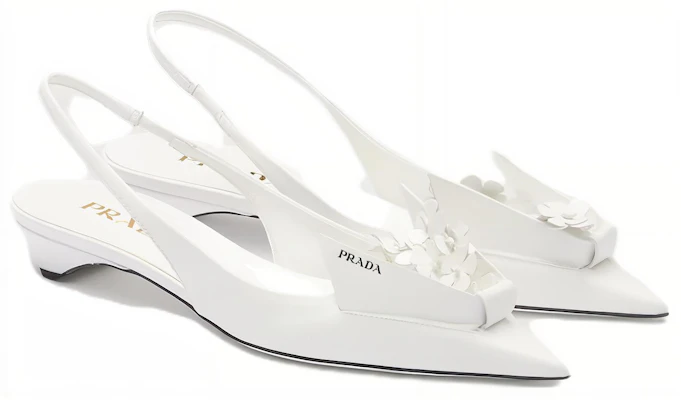 (W) Prada Leren Puntige Neus ''Fashion White'' 1I317N_055_F0009_F_025 Lookbook (W) Prada Leren Puntige Neus ''Fashion White'' 1I317N_055_F0009_F_025