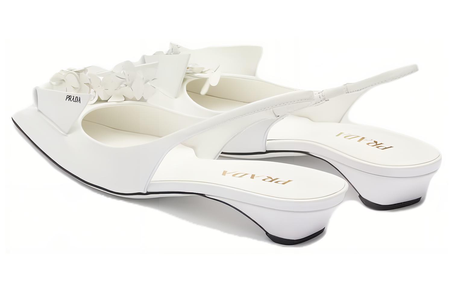 Shop (W) Prada Kasut Kulit Hujung Tajam 'Putih Fesyen' 1I317N_055_F0009_F_025