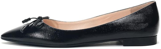 (Women) Prada Leather Pointed Toe Flats 'Black' 1F599L_3A9S_F0002_F_012 (Women) Prada Leather Pointed Toe Flats 'Black' 1F599L_3A9S_F0002_F_012