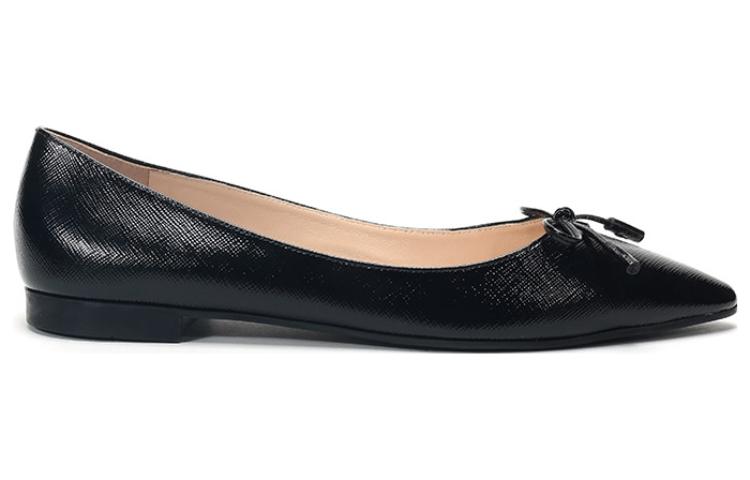 Order (W) Prada Leder Spitz Flats ''Schwarz'' 1F599L_3A9S_F0002_F_012