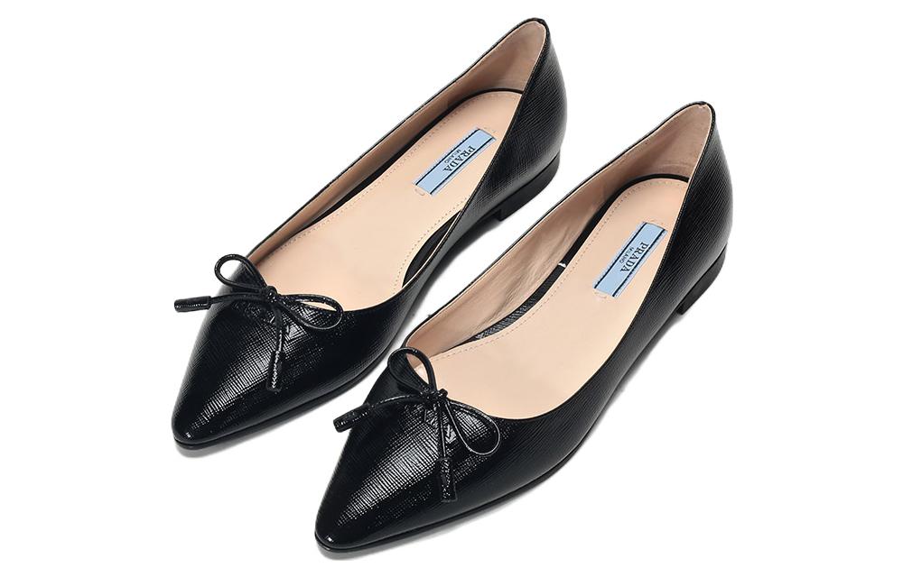 Lookbook (W) Prada Leder Spitz Flats ''Schwarz'' 1F599L_3A9S_F0002_F_012