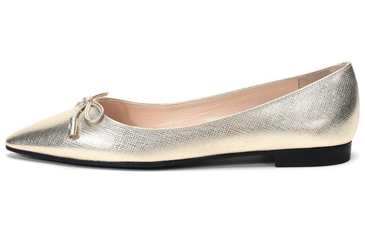 (Women) Prada Leather Pointed Toe Flats 'Limonite' 1F599L_3KGD_F0846_F_012