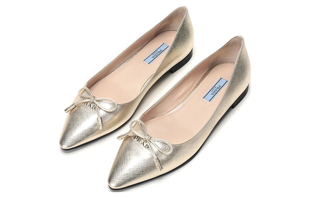 Lookbook (W) Ballerine a Punta in Pelle Prada ''Limonite'' 1F599L_3KGD_F0846_F_012