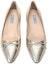 Shop (W) Prada Kulit Flat Bertumit Tajam 'Limonit' 1F599L_3KGD_F0846_F_012