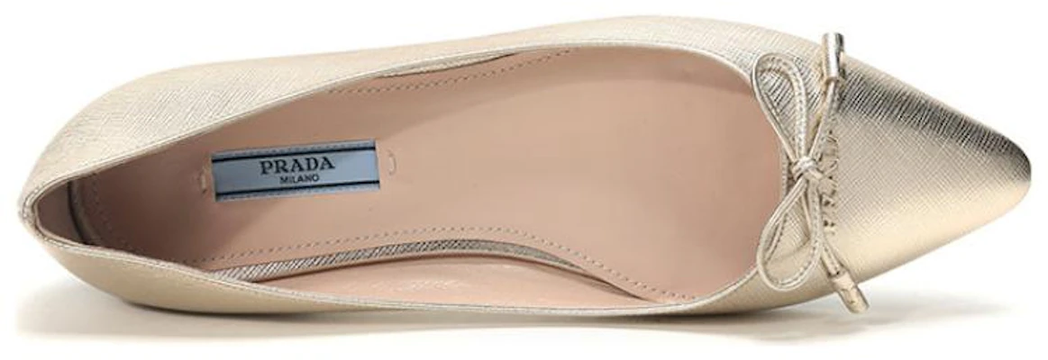 (W) Ballerine a Punta in Pelle Prada ''Limonite'' 1F599L_3KGD_F0846_F_012 Purchase (W) Ballerine a Punta in Pelle Prada ''Limonite'' 1F599L_3KGD_F0846_F_012