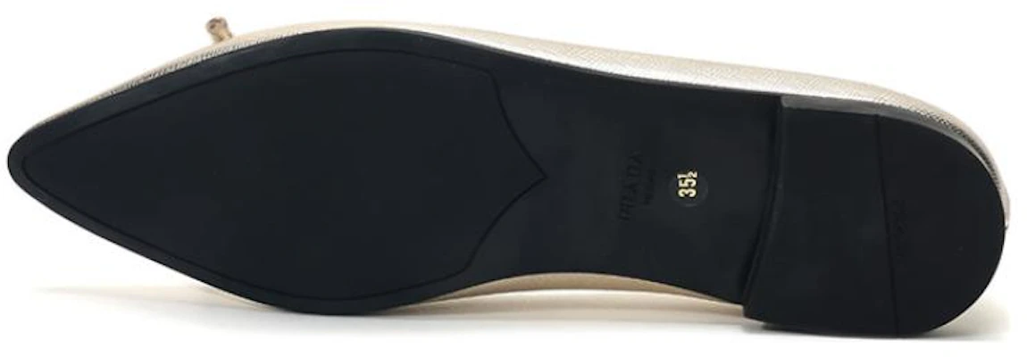 (W) Ballerine a Punta in Pelle Prada ''Limonite'' 1F599L_3KGD_F0846_F_012 Details for (W) Ballerine a Punta in Pelle Prada ''Limonite'' 1F599L_3KGD_F0846_F_012