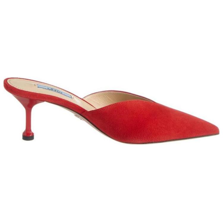 (W) Prada Leather Pointed Toe High Heels 'Fashion Slide Red' 圖 2