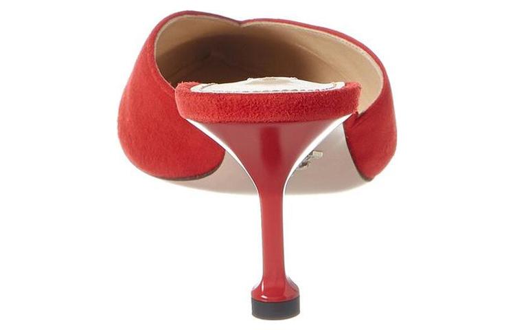 (W) Prada Leather Pointed Toe High Heels 'Fashion Slide Red' 圖 4