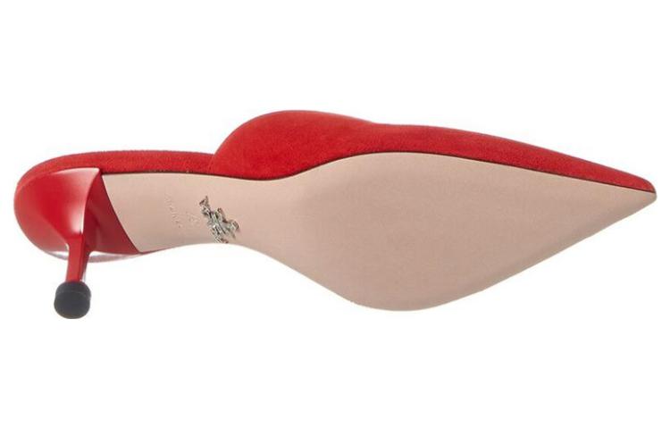 (W) Prada Leather Pointed Toe High Heels 'Fashion Slide Red' 圖 5