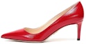 Buy (W) Kasut Tumit Kulit Saffiano Muncung Prada 'Merah' 1I834I_3A9S_F0011_F_065