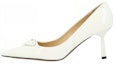 Buy (W) Prada Kulit Tumit Tinggi Slip-On Stiletto 'Putih' 1I928M_069_F0009