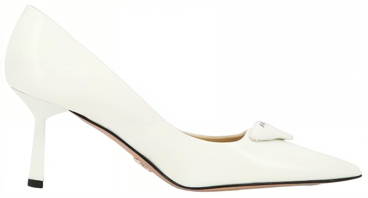 (Women) Prada Leather Pointed Toe Slip-On Stiletto 'White' 1I928M_069_F0009 Order (Women) Prada Leather Pointed Toe Slip-On Stiletto 'White' 1I928M_069_F0009