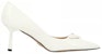 (W) Prada Kulit Tumit Tinggi Slip-On Stiletto 'Putih' 1I928M_069_F0009