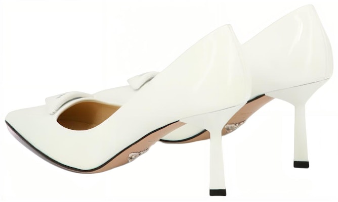 (W) Prada Kulit Tumit Tinggi Slip-On Stiletto 'Putih' 1I928M_069_F0009 Shop (W) Prada Kulit Tumit Tinggi Slip-On Stiletto 'Putih' 1I928M_069_F0009