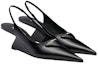 Order (Women) Prada Leather Pointed Toe Wedge Fashion Slide 6.5cm 'Black' 1I885M_055_F0002_F_A065
