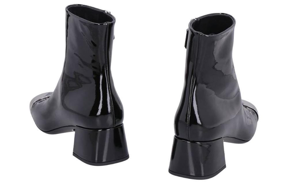 (W) Prada Leather Round-Toe Ankle Boot 'Black' 圖 4