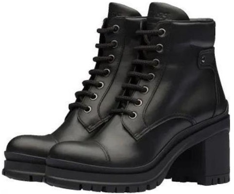(Women) Prada Leather Round-Toe Lace-Up Short Boots 'Black' 1T584L_3A6H_F0002 Order (Women) Prada Leather Round-Toe Lace-Up Short Boots 'Black' 1T584L_3A6H_F0002