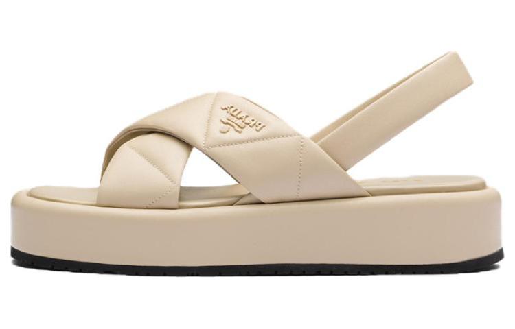 (Women) Prada Leather Round-Toe Lightweight Sandal 'Beige' 1XZ749_038_F0F24_F_035