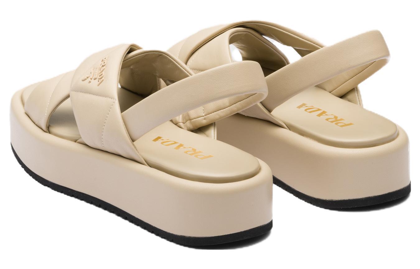 Lookbook (W) 프라다 베이지 가죽 라이트 샌들 (Prada beige leather light sandal) 1XZ749_038_F0F24_F_035