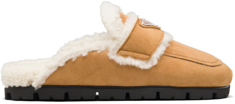 (W) Prada Leren Platte Sandalen met Ronde Neus ''Cognac'' 1S711M_1A6_F0046_F_020 Order (W) Prada Leren Platte Sandalen met Ronde Neus ''Cognac'' 1S711M_1A6_F0046_F_020