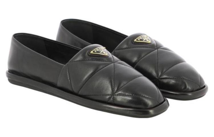 Lookbook (W) Prada Leren Instappers Ronde Neus Casual Schoenen ''Zwart'' 1S275N_038_F0002_F_005