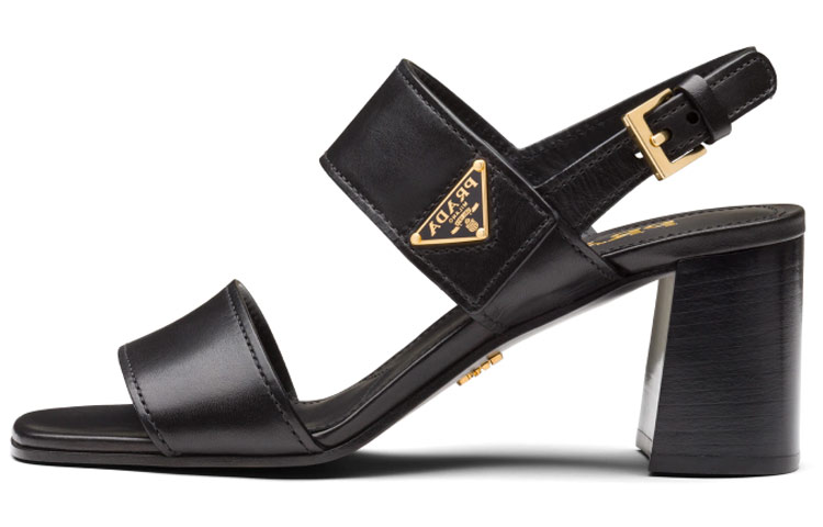 (Women) Prada Leather Sandals 'Black' 1X378M_248_F0002_F_065