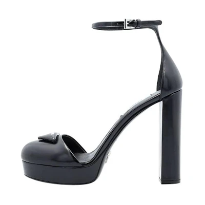 (W) Prada Leather Sandals 'Fashion Casual Black'
