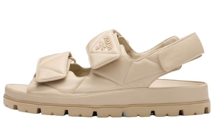 (W) Prada Leather Sandals 'Simplified Brown'