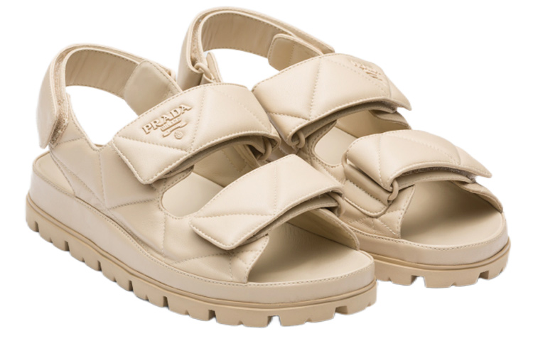 (W) Prada Leather Sandals 'Simplified Brown' 圖 2