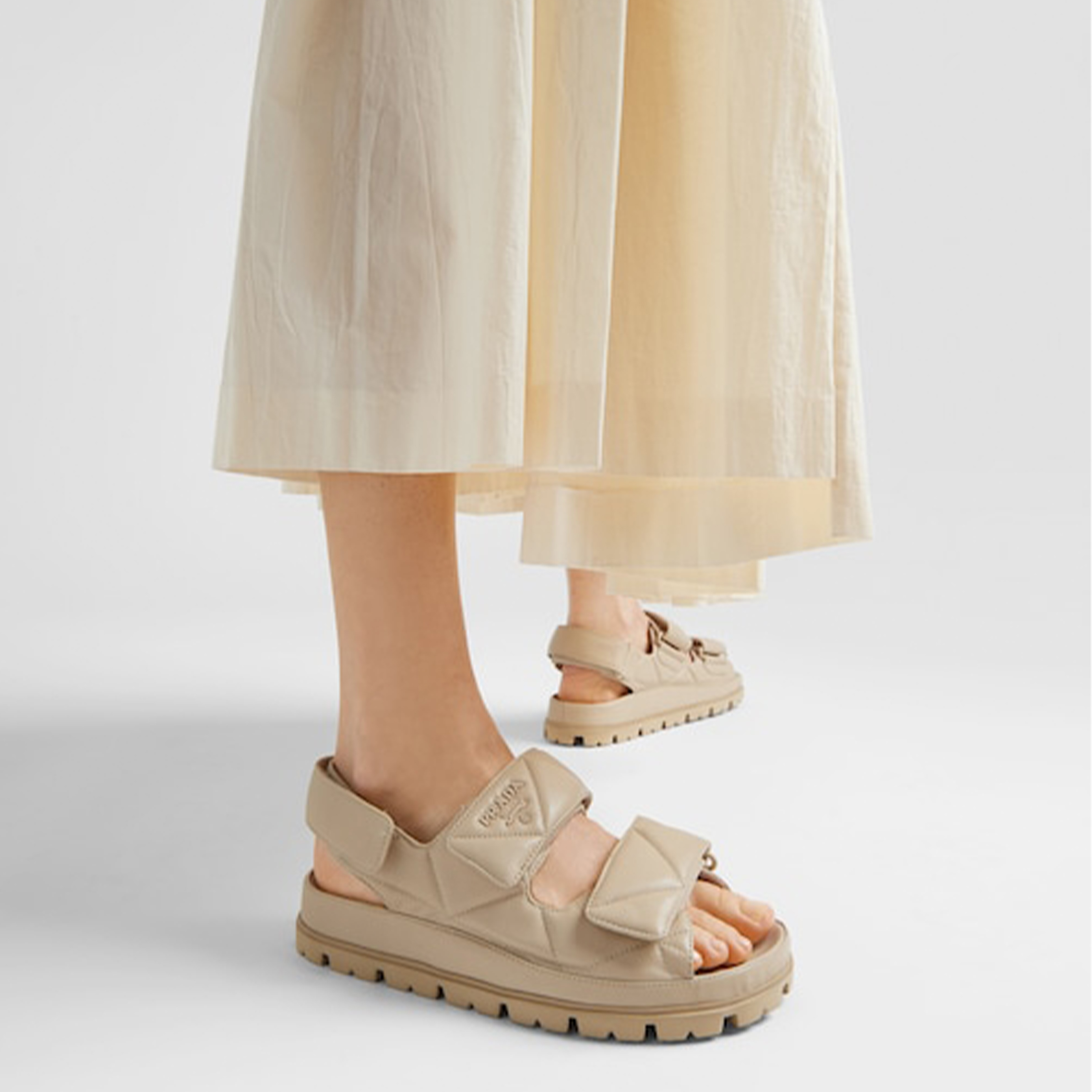 (W) Prada Leather Sandals 'Simplified Brown' 圖 6