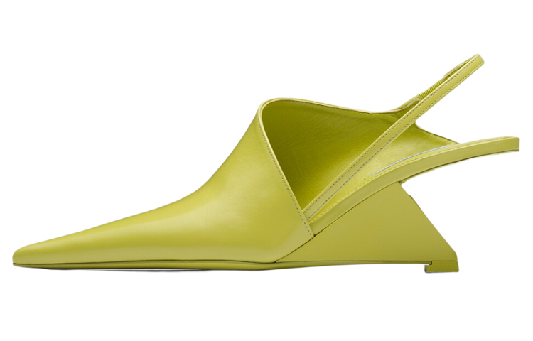 (Women) Prada Leather Sandals with Heel Strap 'Acid Lime Green' 1I886M_055_F0V96_F_A065
