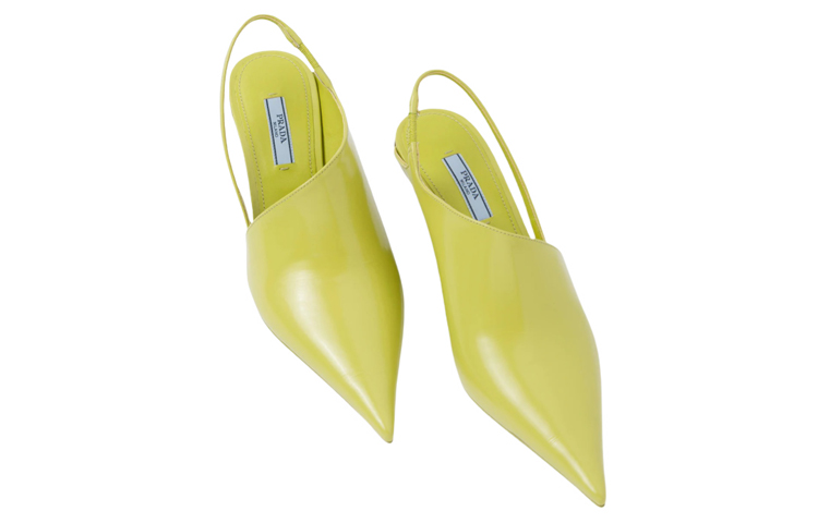 (W) Prada Leather Sandals with Heel Strap 'Acid Lime Green' 圖 3