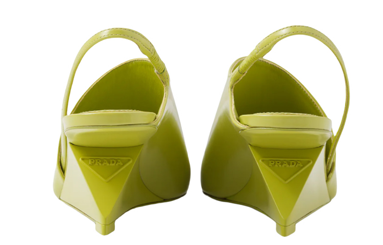 (W) Prada Leather Sandals with Heel Strap 'Acid Lime Green' 圖 4