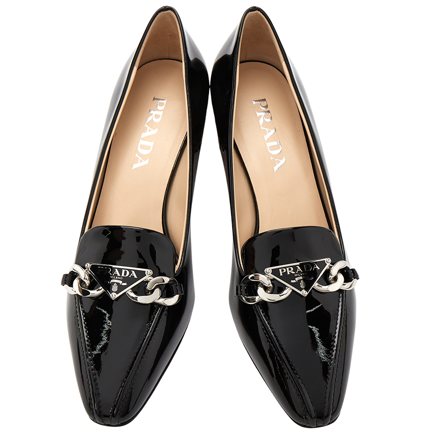 (W) Prada Leather Simple High Heels 'Black' 圖 4